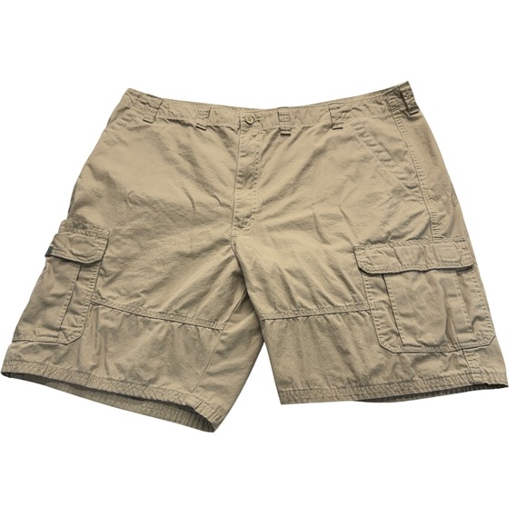 Wrangler Other - Wrangler Cargo Shorts Mens 42 Tan Khaki Ripstop Outdoor Multi-Pocket Casual